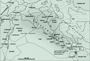 Kaart van Mesopotamie