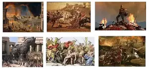 Een collage van de Trojaanse oorlog